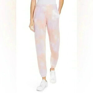 OLI VIV Blue & Pink Tie-Dye Sweatpants - Small
